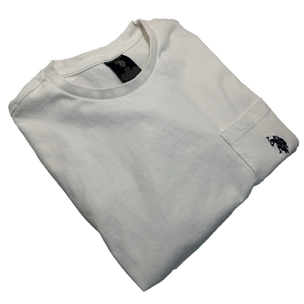 US Polo Assn Mens White Short Sleeve T Shirt Classic Pony Logo Size Small